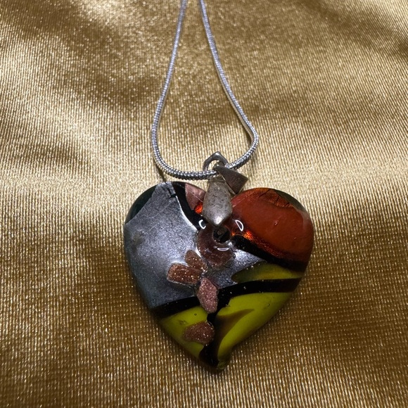 Unbranded Jewelry - Heart-Shaped Multicolor Pendant Necklace